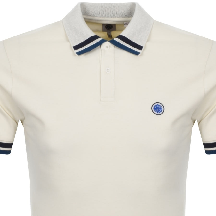 Alternative Image for ProductPretty Green Banker Tipped Polo T Shirt Cream2